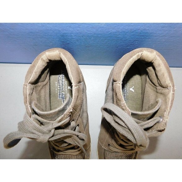 AMERICAN EAGLE OUTFITTERS TAN-ISH GRAY SNEAKERS, GYM SHOES, WOMAN'S SIZE 7 - Picture 11 of 11